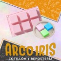 Silicona Molde Cuadrado X 6 - Cubo 3 X 3 Cm
