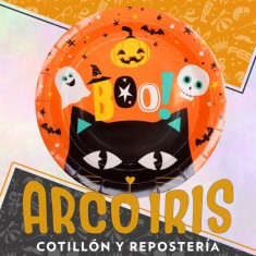 Boo Halloween Plato X 6 - Halloween Party Store