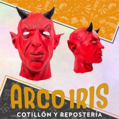 Latex Mascara Lucifer Xu - Diablo Halloween Party Store