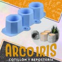 Silicona Molde Mini Macetas X 3 - Candelabro