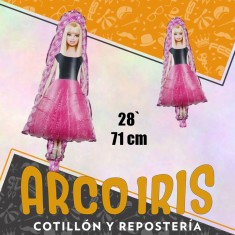Mylar 28 Personaje Barbie Xu - 71 Cm Cono