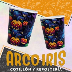 Halloween Vasos Negro Estampado X 8 Festcopack