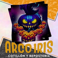 Halloween Servilleta Negro X 20 Premiun Halloween Festcopack