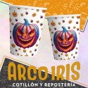 Halloween Vasos Blanco Estampado X 8 Festcopack