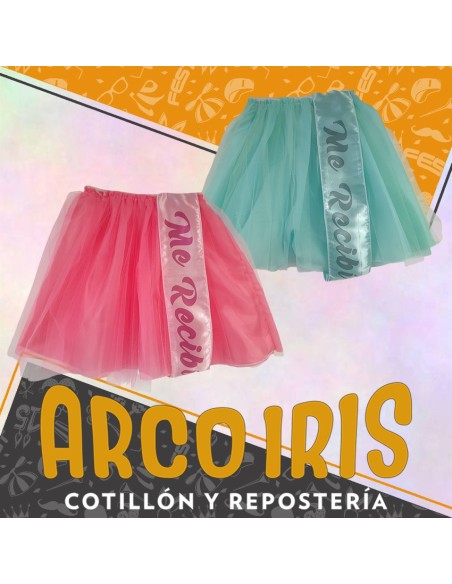Banda Con Tutu Me Recibi Adulto En Set - Tela Con Tull Egresado Upd