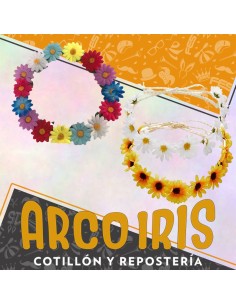 Vincha Flores Elastizada Xu Premium Varios Modelos Primavera Girasol - Margarita - Pimpollo Coronita De Flores