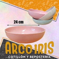 Ensaladera Ecologica Premium Rosa 24 Cm - Plastico Duro