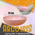 Ensaladera Ecologica Premium Rosa 24 Cm - Plastico Duro