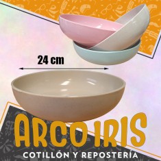Ensaladera Ecologica Premium Beige 24 Cm - Plastico Duro