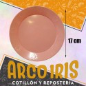 Plato 17 Cm Ecologico Rosa Plastico Duro X 10 - Boyano Monalli