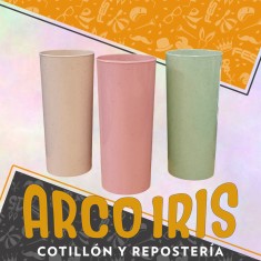 Trago Largo Flexible Ecologico Color X 150 - Caja Varios Colores Baige-verde-rosa