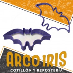 Cortante Cookies Murcielago Chico 6 Cm Plastico Violeta Halloween