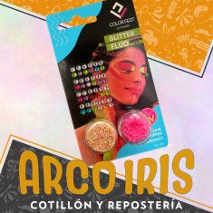 Kit Mini Fluo Rosa-multicolor - Brillo Sin Limite Kit Para Maquillaje 2 Maquillaje Glitter Fluo Strass