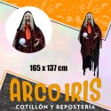 Muneco Bruja Oraculo Con Bola Cristal Xu -165 X 137 Cm Luz Sonido Y Vibracion Halloween Party Store
