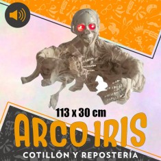 Muneco Momia Del Desierto 113 X 30 Cm - Luz Sonido Y Movimiento Halloween Party Store