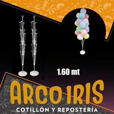 Base Con Soporte Para 19 Globos 1.60 Mt - Acrilico Porta Mylar/globo