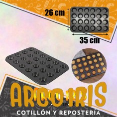 Teflon Molde Cup Cake X 24 - 35 X 26 Cm Muffins-tarteletas-