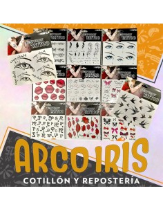 Tatuajes Temporales Blister X 10 17 Cm X 16 Cm - Temporary Tattoo