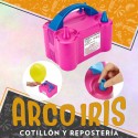 Inflador Electrico Chino 2 Picos Sin Garantia  Fucsia/celeste/negro - Maquina Inflaglobo - Tipo Gadnic
