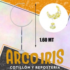 Pie Con Aro Luna Para Globos 1.60 Mt Base Soporte Con Arco Decoracion
