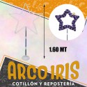 Pie Con Aro Estrella Para Globos 1.60 Mt Base Soporte Con Arco Decoracion
