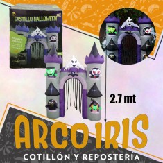 Muneco Inflable Castillo Halloween Xu - 2.7 Mt Con Led Party Store