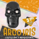 Careta Terror Calavera Negra Xu +6-5% Halloween Descuento Por Cantidad Clasicas Gape