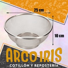 Cernidor Acero Inoxidable 25 X 10 Cm Xu - Tamizador Colador Dzasa