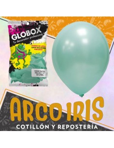 Globo Perlado Pastel 12 X 50 Verde - Globox