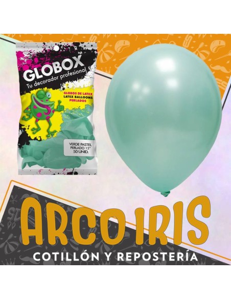 Globo Perlado Pastel 12 X 50 Verde - Globox