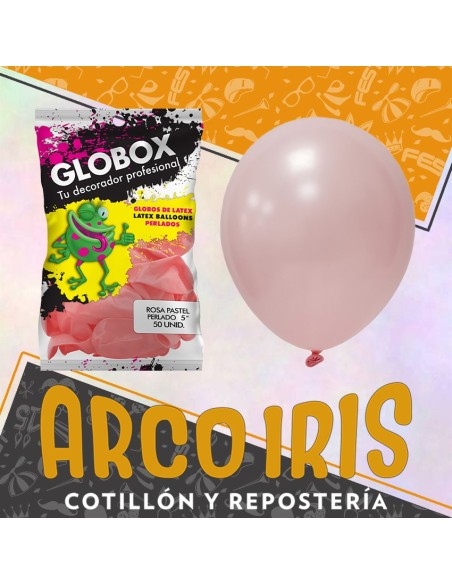 Globo Perlado Pastel 5 X 50 Rosa - Dilax