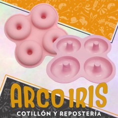 Silicona Molde Dona Bolsa -6 Plancha X 4 -rosquilla-