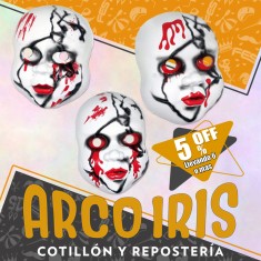 Careta Terror Bebe Con Sangre Xu +6-5% Halloween Descuento Por Cantidad New Gape