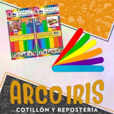 Palitos Para Helado Grandes X 48 - Colores Para Artesanias
