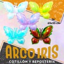 Mylar 24 Mariposa Iridiscente Xu - 65 X 55 Cm Globo Metalizado Papel