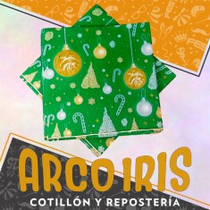 Navidad Servilleta Verde X 20 - 33 X 33 Cm Premiun