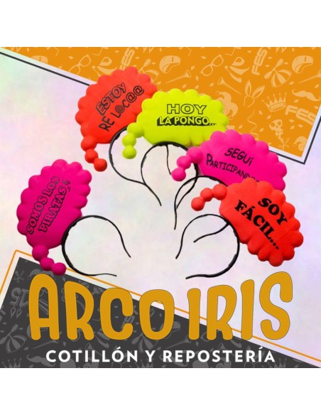 Vincha Plastica Frase X 6 - Fluo Pensamientos Cat2 Gape