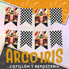 Autos Banderin Feliz Cumpleanos Xu - Articulado