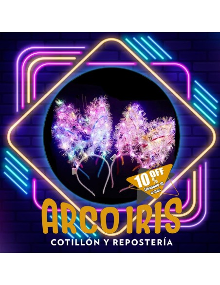 Luminoso Vincha Alambre Coneja Con Lameta Xu +10-10% - Promo Por Cantidad