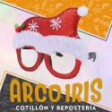 Anteojo Santa Con Glitter Xu - Navidad Papa Noel Party Store