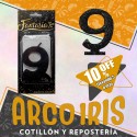 Vela Numero 9 Negro Full Gibre Xu +5-10% Promo Por Cantidad - Nacional En Blister Con Codigo De Barra Fantasia