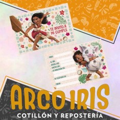Moana 2 Invitacion X 10