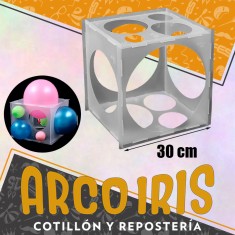 Calibrador De Globos Plastico Xu - 30 Cm Cubo Medidor De Globo Party Store