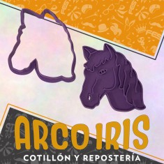 Cortante Cookies Cabeza Caballo - Plastico Violeta
