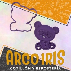 Cortante Cookies Oso Panda - Plastico -