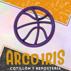 Cortante Cookies Pelota Basquet - Plastico Violeta-
