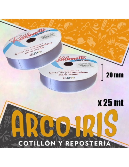 Cinta 20 X 25 Ribbonette Celeste - Polipropileno