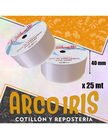 Cinta 40 X 25 Ribbonette Blanco - Polipropileno