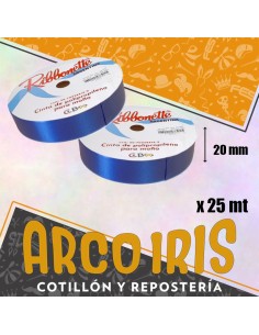 Cinta 20 X 25 Ribbonette Azul - Polipropileno