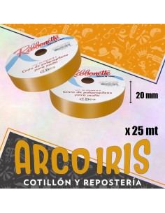 Cinta 20 X 25 Ribbonette Dorado - Polipropileno
